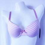 Customized cotton stripe padded t-shirt bra 